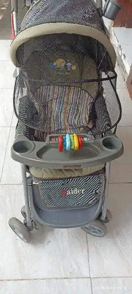 Stroller Pliko Raider Cokelat - Siap Jalan Lagi!