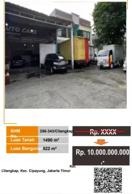 Dijual Rumah Usaha Cilangkap Cipayung