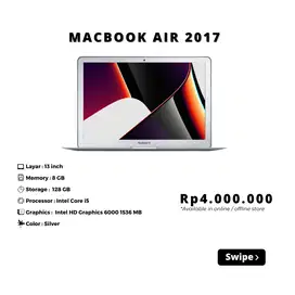 MACBOOK AIR 2017 8/128 GB RETINA 13