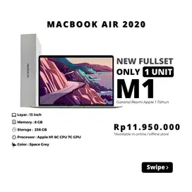 NEW IBOX MACBOOK AIR M1 RAM 8/256 GB