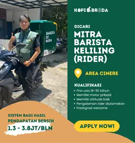 Lowongan MITRA BARISTA KELILING (Rider) Cinere