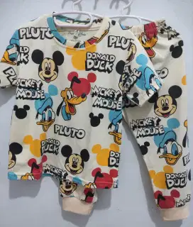 Set piyama anak  mickey mouse cw cowo