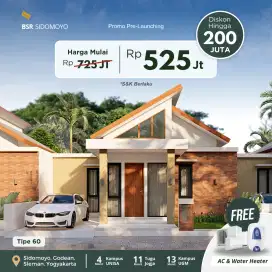 RUMAH DIJUAL GODEAN SLEMAN SIAP BANGUN DEKAT POLSEK DAN PASAR GODEAN