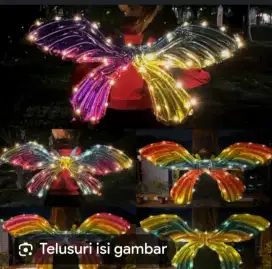 Dijual balon foil sayap kupu2 LED