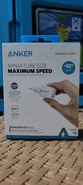 Anker Adaptor PowerPort III Nano 20W USB-C Super Fast iPhone13 - A2633