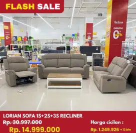 Sofa set reclainer murah