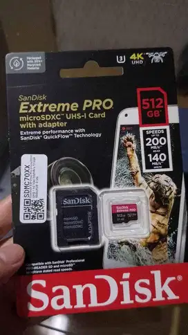 SanDisk microSDXC Extreme Pro 512GB Class