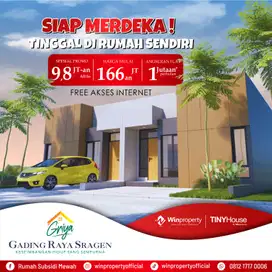 PROMO RUMAH 9,8 JTAN DI GRIYA GADING RAYA SRAGEN