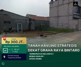 Tanah Kavling Siap Bangun Harga Ekonomis dkt Graha Raya Bintaro