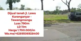 Dijual tanah strategis pinggir jl Lawu Karanganyar - Tawangmangu