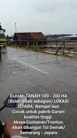 DIJUAL TANAH TEPI PANTAI UNTUK PRODUKSI GARAM