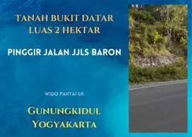 Dijual Tanah Pantai Bukit Pinggir Jalan JJLs Dekat Pantai Yogyakarta