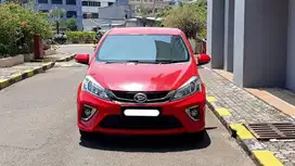 km27rb daihatsu sirion 2019 merah matic pajak panjang cash kredit bisa