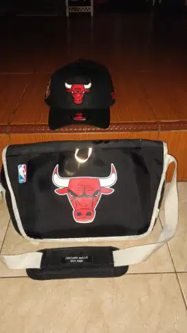 Edisi lepas Koleksi Topi New Era Baru & Tas NBA Chicago Bulls Rare