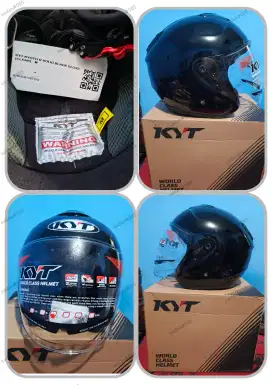 Helm KYT Kyoto hitam glossy