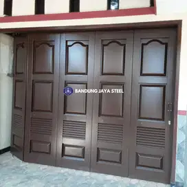 Pintu besi garasi henderson minimalis sliding / lipat berkualitas