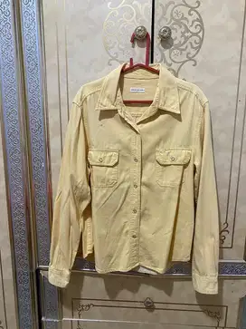 Jaket denim baby yellow