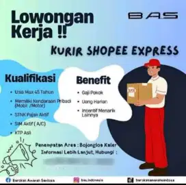 LOWONGAN KERJA KURIR SHOPEE EXPRESS