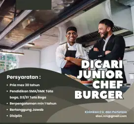 Junior chef burger outlet ciracas