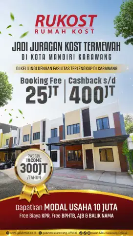 Dijual bangunan kost