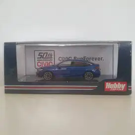 Hobby Japan Honda Civic FL1 LX 1/64 (Premium, Crystal, Blue, M, Biru)