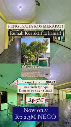 Dijual CEPAT Rumah Kos rungkut mejoyo