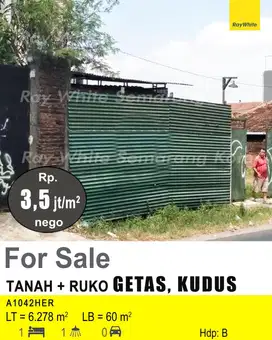 DIJUAL TANAH DAN RUKO DI KUDUS A1042