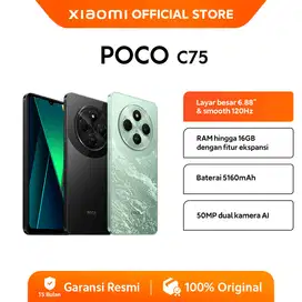 POCO C75 (6/128GB)| Layar 6,88 | 50MP AI | 18W Pengisian cepat