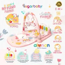 Sugar baby play gym piano dance bayi (pink)