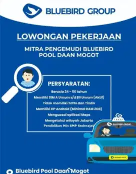 lowongan pekerjaan driver bluebird