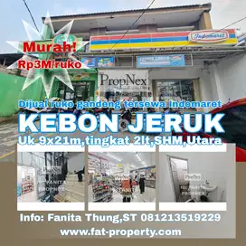 Dijual 2 ruko gandeng tersewa Indomaret di Jl Raya Kebon Jeruk,JakBar