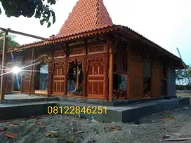 Rumah Kayu Jati Dinding Gebyok Ukir dan Papan Panel Jati