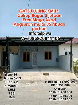 Rumah Subsidi SEI Mencirim dan Medan Binjai km 13