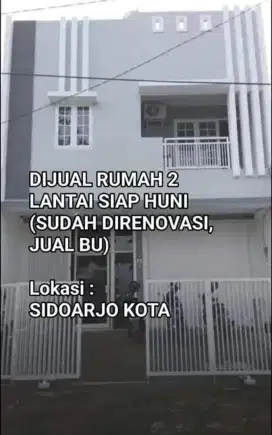 DIJUAL RUMAH 2 LANTAI SIAP HUNI (SUDAH DIRENOVASI, JUAL BU)