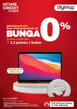 Kredit MacBook Air M1 pakai HOMECREDIT Bunga 0%