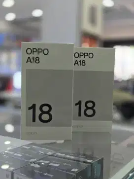 Oppo A18 4/128 gb 1.5 jutaan aja garansi resmi