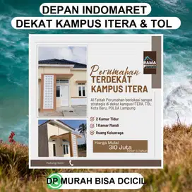 RUMAH ITERA DAN KAVLINGAN NYAA DIDEPAN INDOMARET DP MURAH BISA DICICIL