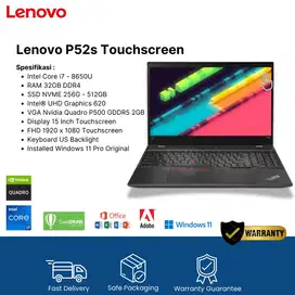 Laptop Design Lenovo P52s Touch Core i7 Gen8 Ram 16-256Gb R-RTV