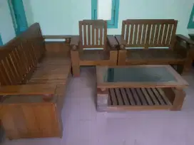 Kursi tamu kayu jati model minimalis