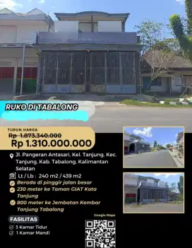 Dijual Ruko Usaha Pangeran Antasari Tabalong