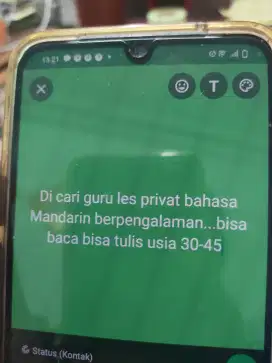 Di butuhkan segera guru privat