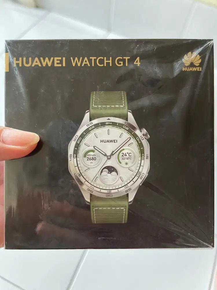 Huawei smart watch GT4 46mm, Warna: Hijau Silver