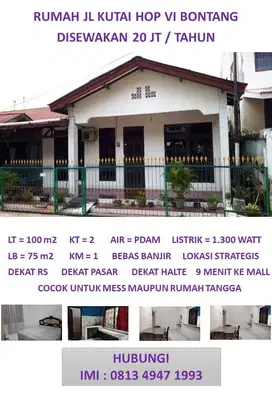 Disewakan Rumah Bontang