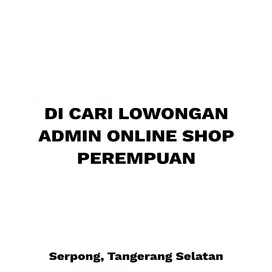 Dibutuhkan Admin Online Shop