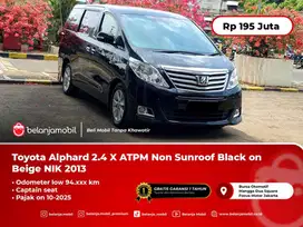 [CAPTAIN SEAT] Toyota Alphard 2.4 X ATPM Non Sunroof Black 2013/2014