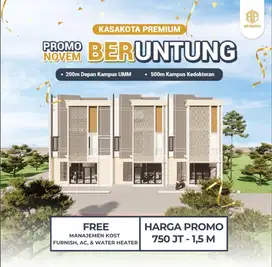 Rumah Kosan dijual Full Furnish dekat kampus di Kota Malang