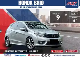 DP 9JT HONDA BRIO RS 2019 1.2 AT NEW MODEL LOW KM.39RB PAJAK PJG #F1ST