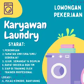 Lowongan Pekerjaan Karyawan Laundry