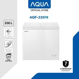 CHEST FREEZER AQUA 200 LITER AQF-220FB FREEZER BOX AQF 220FB