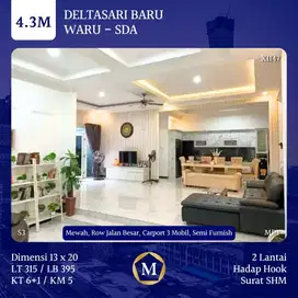 Rumah Deltasari Baru Waru Sidoarjo Mewah Semi Furnish dkt Rewwin